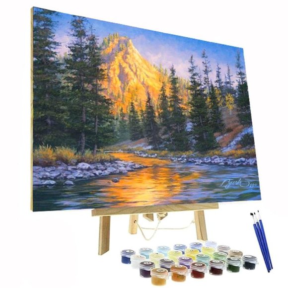Paint By Numbers Kit First Light Mountain - Picture 1 of 4
